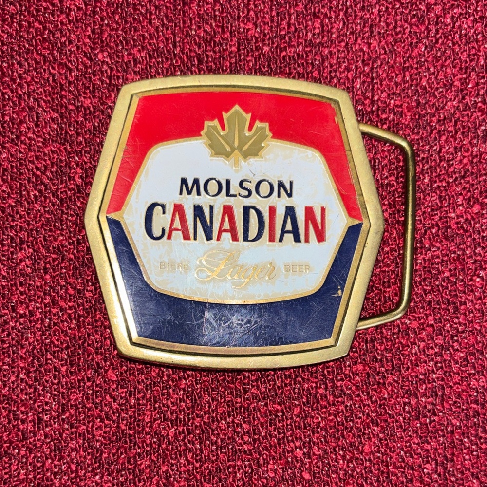 Vintage Molson Canadian belt buckle